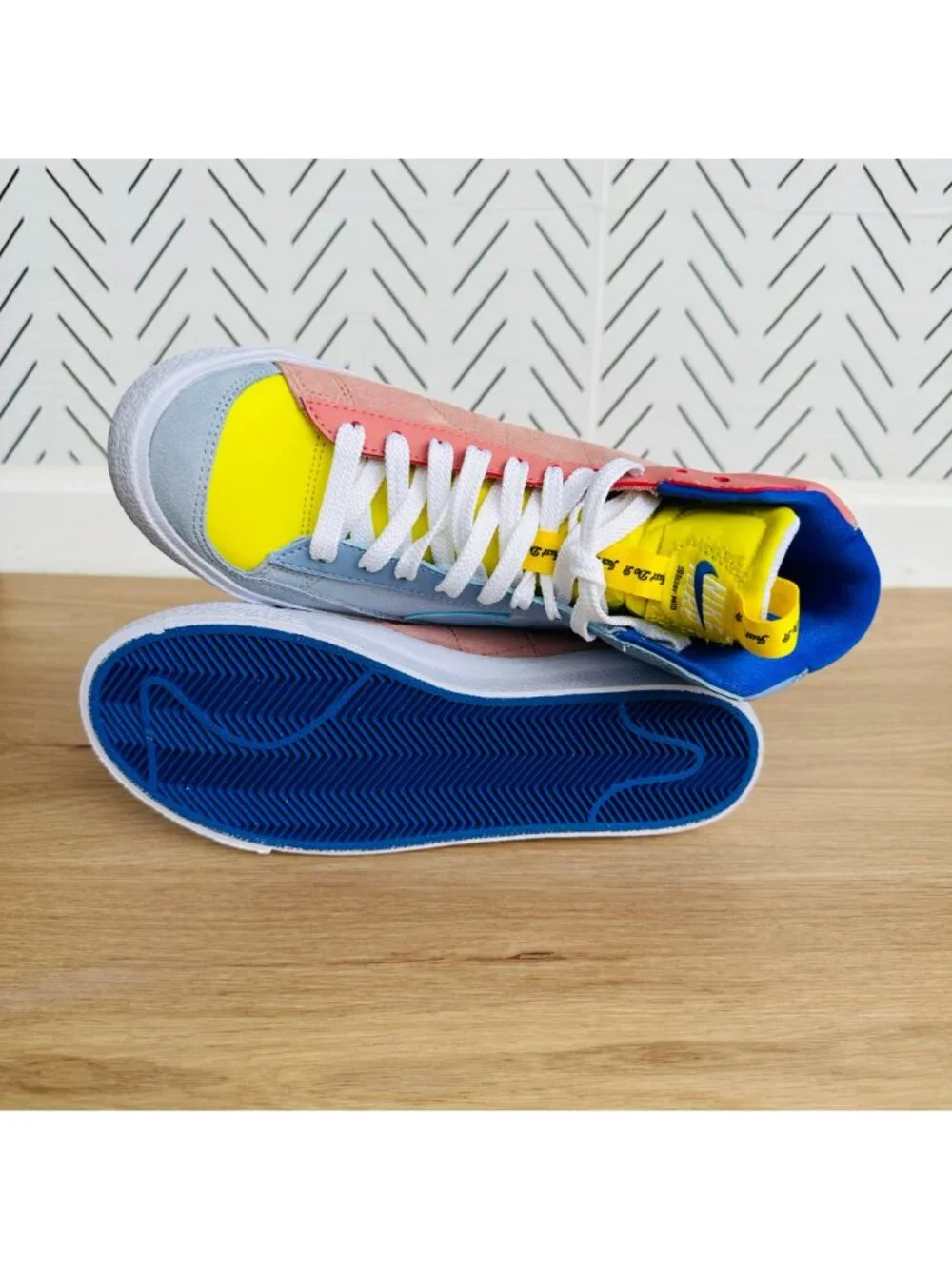 Nike Blazer Mid '77 Dance GS Sz 6Y Big Kids Shoes Blue Orange Sneaker DQ6084-402